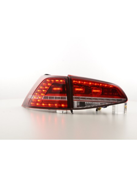 Set di luci posteriori a LED VW Golf 7 del 2012 rosso / trasparente