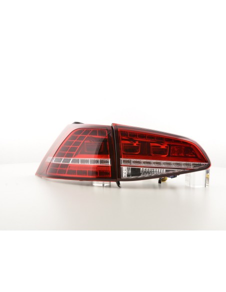 Set di luci posteriori a LED VW Golf 7 del 2012 rosso / trasparente
