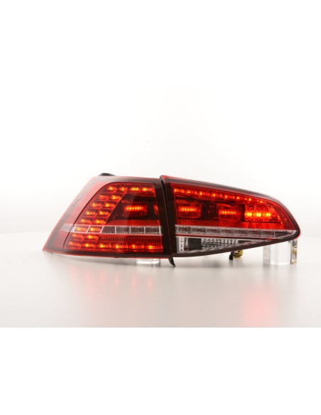 Set di luci posteriori a LED VW Golf 7 del 2012 rosso / trasparente
