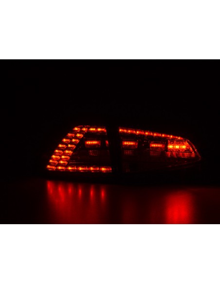 Set di luci posteriori a LED VW Golf 7 del 2012 rosso / trasparente