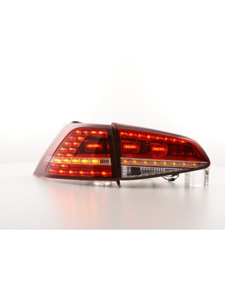 Set di luci posteriori a LED VW Golf 7 del 2012 rosso / trasparente
