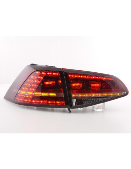 Fanali posteriori a LED set VW Golf 7 del 2012 rosso / fumo