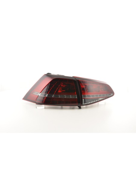 Fanali posteriori a LED set VW Golf 7 del 2012 rosso / fumo