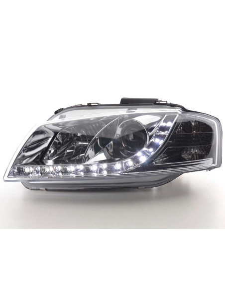 Faro Daylight LED DRL look Audi A3 tipo 8P 03-07 cromato