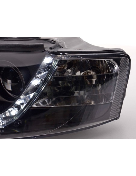 Faro diurno Luci di marcia diurna a LED Audi A4 tipo 8E 01-04 nero