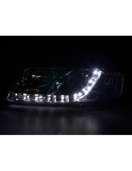 Faro Daylight LED DRL look Audi A4 tipo 8E 01-04 cromato