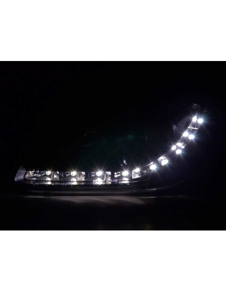 Faro Daylight LED DRL look Audi A4 tipo 8E 04-08 nero