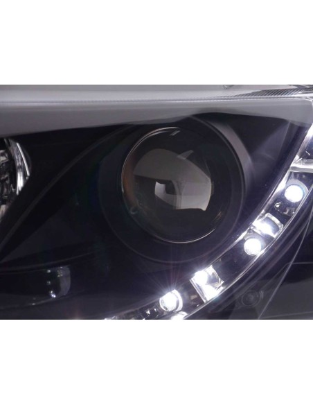 Faro Daylight LED DRL look Audi A4 tipo 8E 04-08 nero