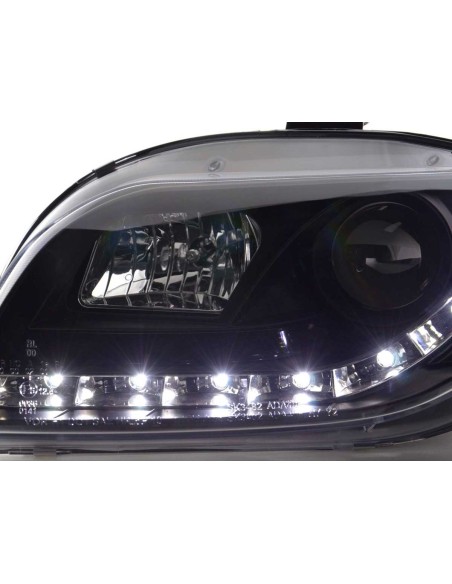 Faro Daylight LED DRL look Audi A4 tipo 8E 04-08 nero