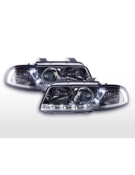 Faro Daylight LED DRL look Audi A4 tipo B5 95-99 cromato