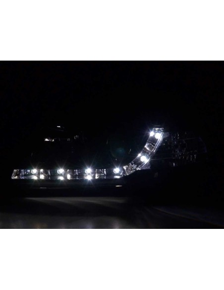 Faro Daylight LED DRL look Audi A4 tipo B5 95-99 nero