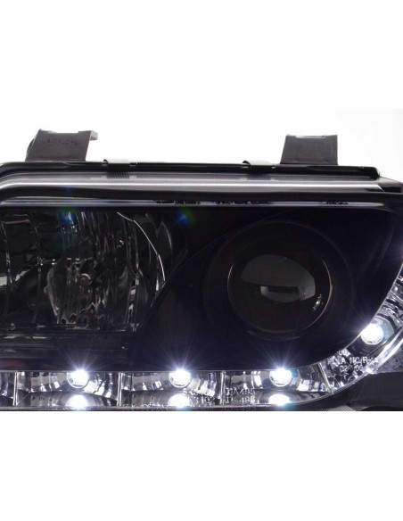 Faro Daylight LED DRL look Audi A4 tipo B5 95-99 nero