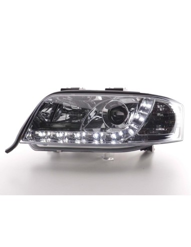 Faro Daylight LED DRL look Audi A6 tipo 4B 01-04 cromato