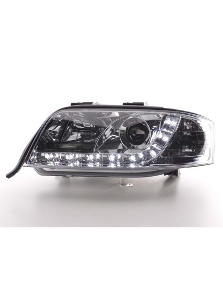 Faro Daylight LED DRL look Audi A6 tipo 4B 01-04 cromato