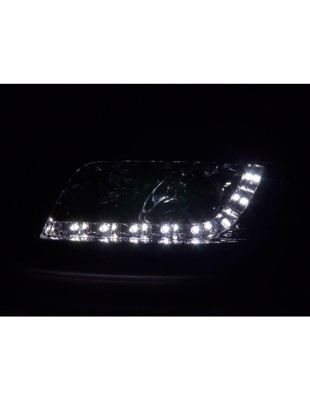 Faro Daylight LED DRL look Audi A6 tipo 4B 01-04 cromato