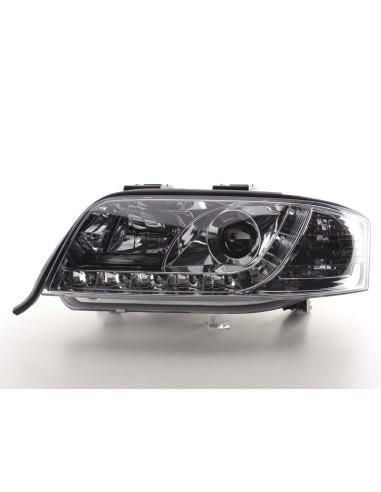 Faro Daylight LED DRL look Audi A6 tipo 4B 01-04 cromato