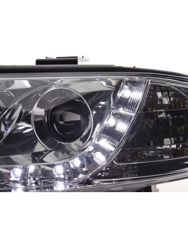 Faro Daylight LED DRL look Audi A6 tipo 4B 01-04 cromato