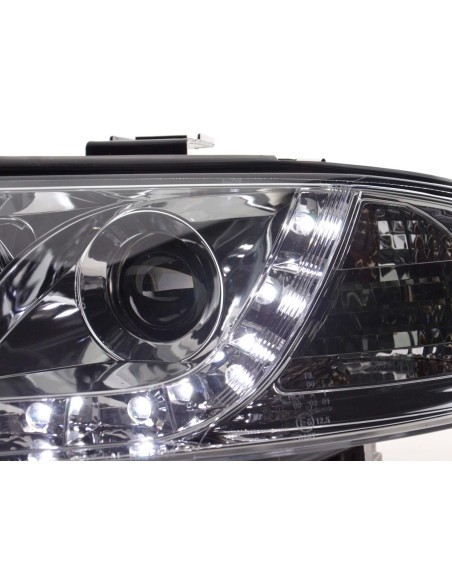 Faro Daylight LED DRL look Audi A6 tipo 4B 01-04 cromato