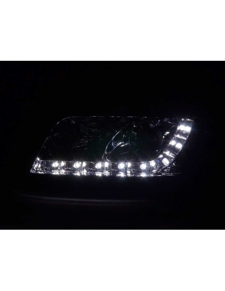 Faro Daylight LED DRL look Audi A6 tipo 4B 97-01 cromato