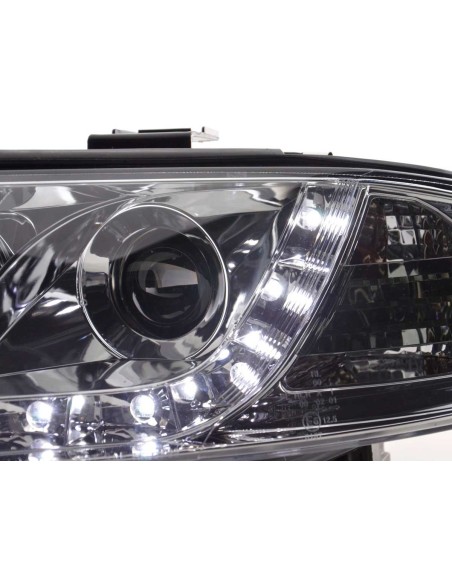 Faro Daylight LED DRL look Audi A6 tipo 4B 97-01 cromato