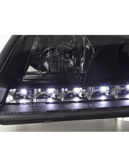 Faro Daylight LED DRL look Audi A6 tipo 4B 97-01 nero