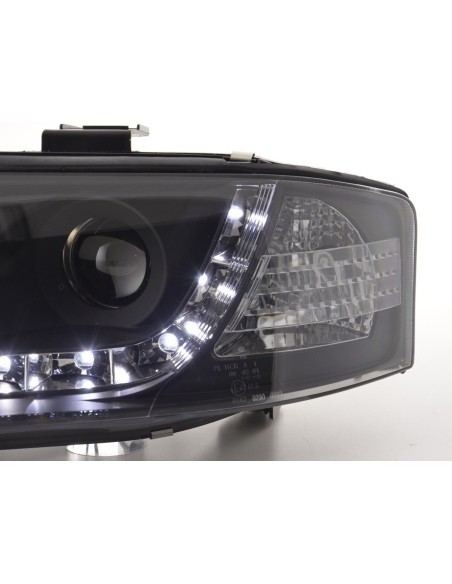 Faro Daylight LED DRL look Audi A6 tipo 4B 97-01 nero