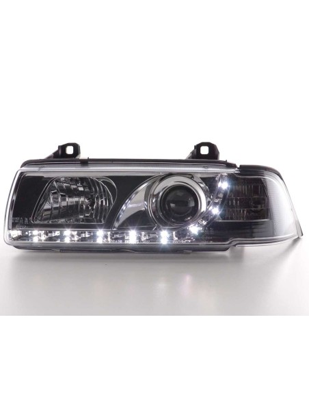 Faro Daylight LED DRL look BMW Serie 3 Coupé, tipo Cabrio E36 92-98 cromato