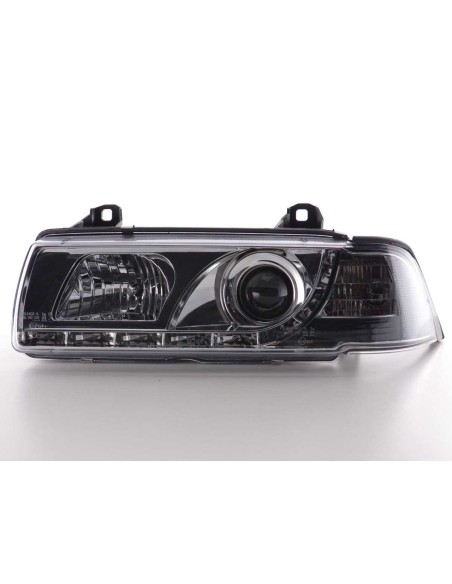 Faro Daylight LED DRL look BMW Serie 3 Coupé, tipo Cabrio E36 92-98 cromato