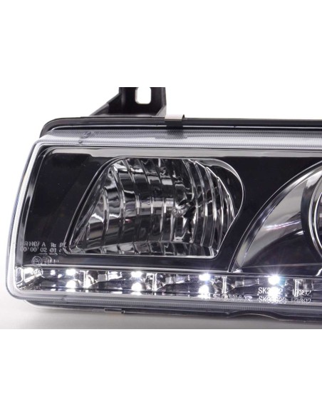 Faro Daylight LED DRL look BMW Serie 3 Coupé, tipo Cabrio E36 92-98 cromato