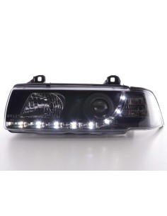 Faro Daylight LED DRL look BMW Serie 3 Coupé, tipo Cabrio E36 92-98 nero 2