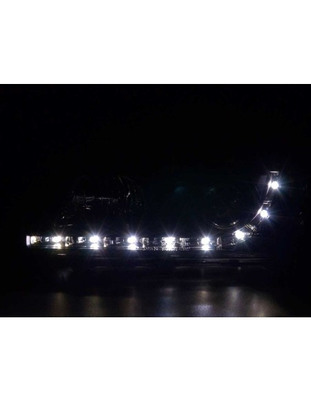 Faro Daylight LED DRL look BMW Serie 3 Coupé, tipo Cabrio E36 92-98 nero