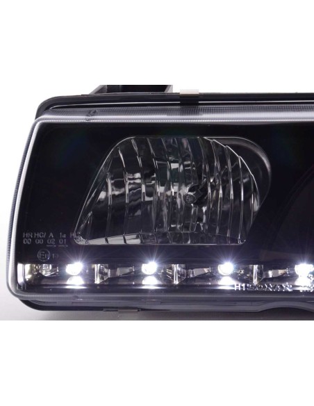 Faro Daylight LED DRL look BMW Serie 3 Coupé, tipo Cabrio E36 92-98 nero