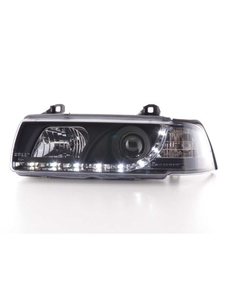 Faro Daylight LED DRL look BMW Serie 3 Limo tipo E36 92-98 nero