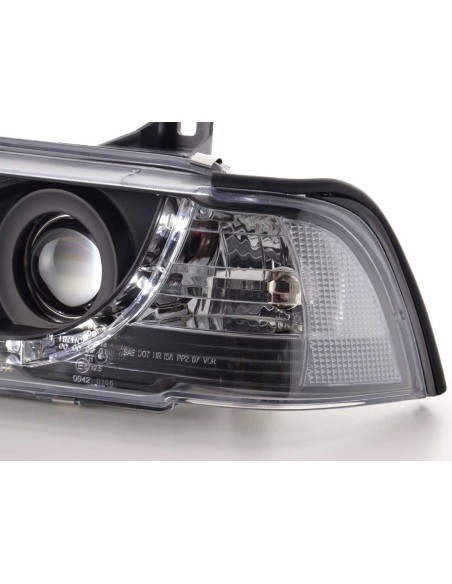 Faro Daylight LED DRL look BMW Serie 3 Limo tipo E36 92-98 nero