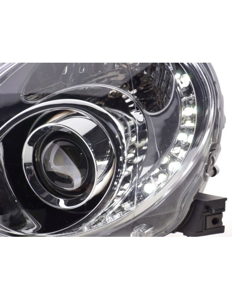 Faro Daylight LED DRL look Fiat 500 07- cromato