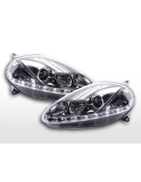 Faro Daylight LED DRL look Fiat Grande Punto tipo 199 05-08 cromato