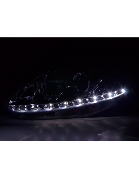 Faro Daylight LED DRL look Fiat Grande Punto tipo 199 05-08 cromato