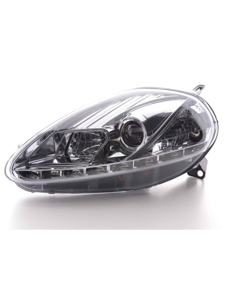 Faro Daylight LED DRL look Fiat Grande Punto tipo 199 05-08 cromato