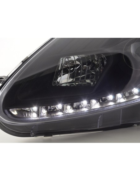 Faro Daylight LED DRL look Fiat Grande Punto tipo 199 05-08 nero