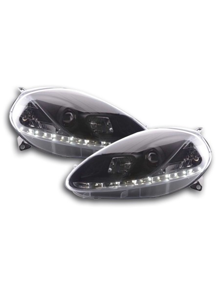 Faro Daylight LED DRL look Fiat Grande Punto tipo 199 08- nero