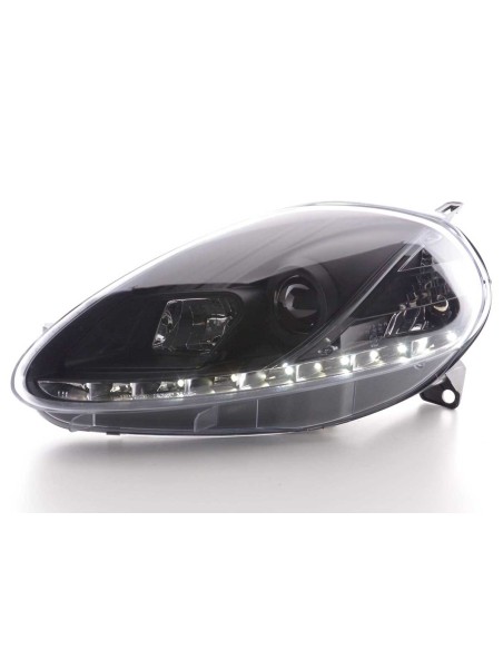 Faro Daylight LED DRL look Fiat Grande Punto tipo 199 08- nero