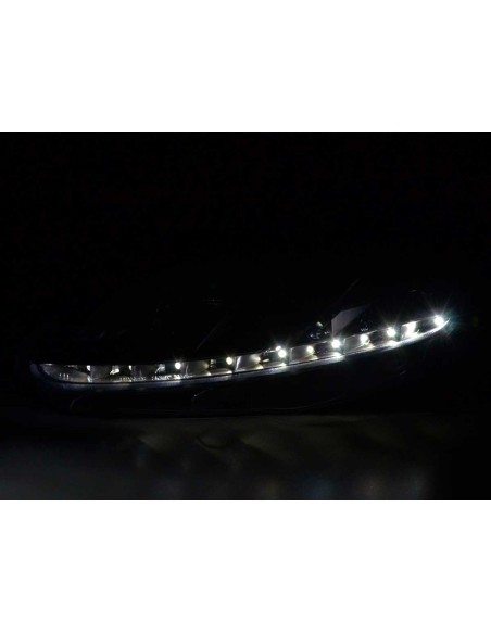 Faro Daylight LED DRL look Fiat Grande Punto tipo 199 08- nero