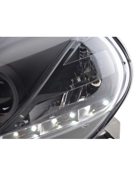 Faro Daylight LED DRL look Fiat Grande Punto tipo 199 08- nero