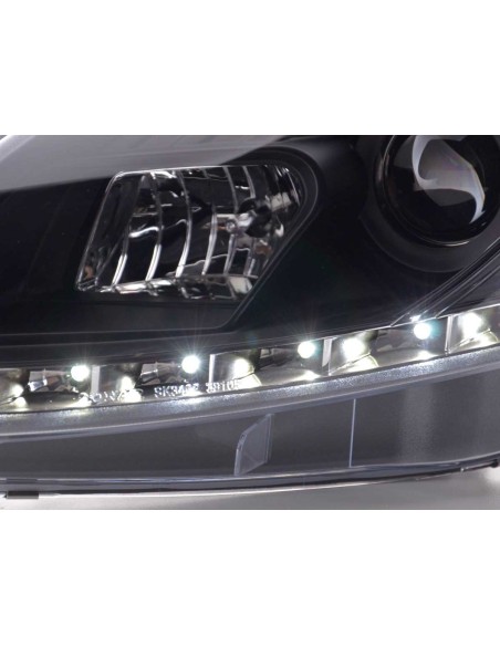 Faro Daylight LED DRL look Fiat Grande Punto tipo 199 08- nero