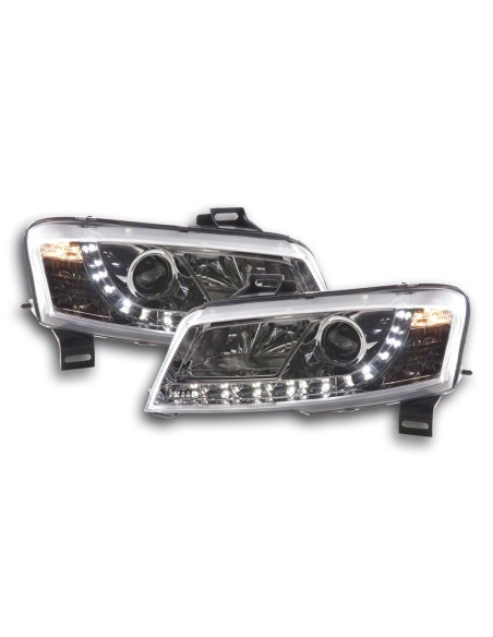 Faro Daylight LED DRL look Fiat Stilo 3 porte. Tipo 192 01-07 cromato