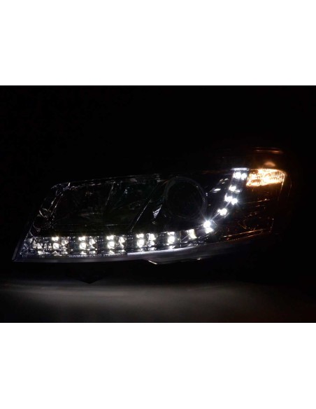Faro Daylight LED DRL look Fiat Stilo 3 porte. Tipo 192 01-07 cromato