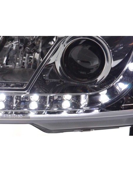 Faro Daylight LED DRL look Fiat Stilo 3 porte. Tipo 192 01-07 cromato