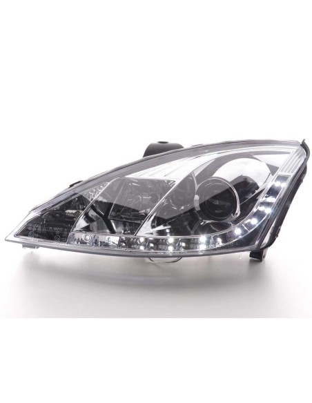 Daylight faro LED DRL look Ford Focus 3/4/5 porte. 01-04 cromato