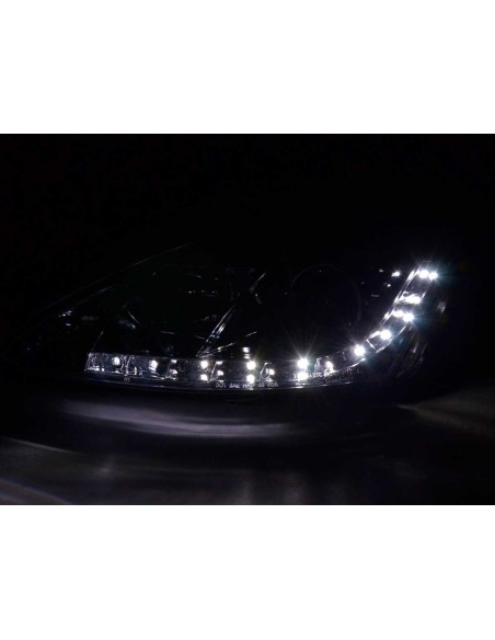 Daylight faro LED DRL look Ford Focus 3/4/5 porte. 01-04 cromato