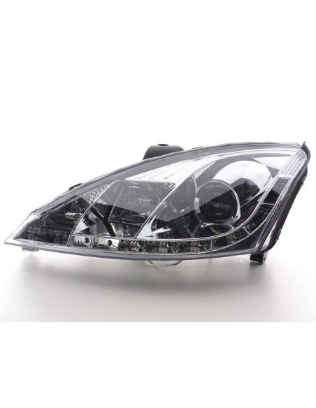Daylight faro LED DRL look Ford Focus 3/4/5 porte. 01-04 cromato